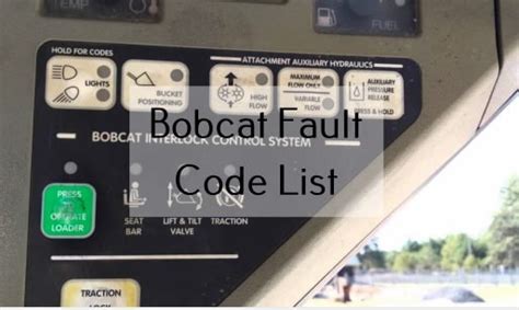 bobcat skid steer code m0515|bobcat fault codes list pdf.